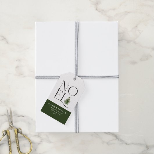 Nieuwe moderne typografie bedrijfsfeestdag cadeaulabel (Met Touw)