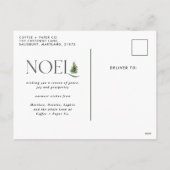 Nieuwe moderne typografie kerstfeestdag feestdagenkaart (Achterkant)