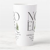 Nieuwe moderne typografie kerstfeestdag latte mok (Voorkant)