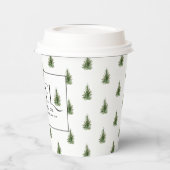 Nieuwe moderne typografie kerstfeestdag papieren bekers (Links)