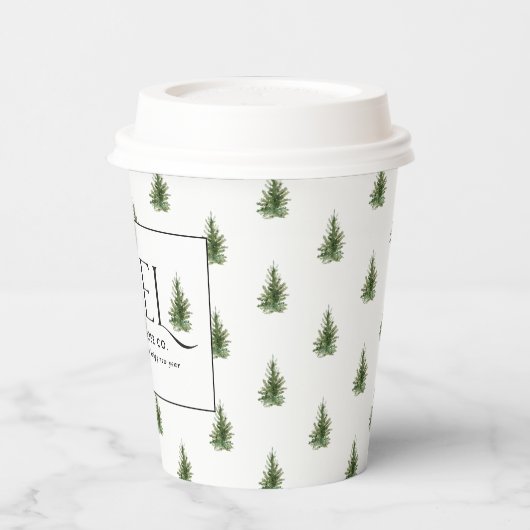 Nieuwe moderne typografie kerstfeestdag papieren bekers (Links)