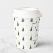 Nieuwe moderne typografie kerstfeestdag papieren bekers (Rechts)