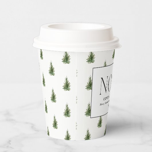 Nieuwe moderne typografie kerstfeestdag papieren bekers (Rechts)