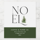 Nieuwe moderne typografie kerstfeestdag wijn etiket (Enkel label)