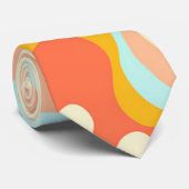 Nieuwe moderne Wavy Peach Swag Stropdas (Opgerold)