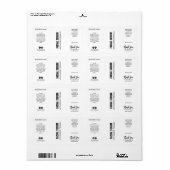 Nieuwe moderne witte dropperflaconetiketten etiket (Full Sheet)