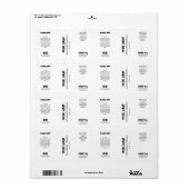 Nieuwe moderne witte dropperflaconetiketten etiket (Full Sheet)