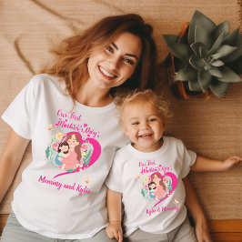 Nieuwe moeder Baby en mama Eerste Moederdag Matchi T-shirt