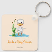 Nieuwe Moeder Baby shower Duck Sleutelhanger (Achterkant)