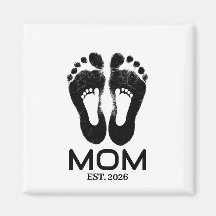 Nieuwe Moeder Baby Voetafdrukken Datum Vastgesteld