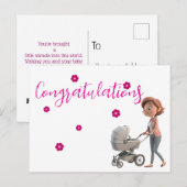 Nieuwe moeder briefkaart (Voorkant / Achterkant)