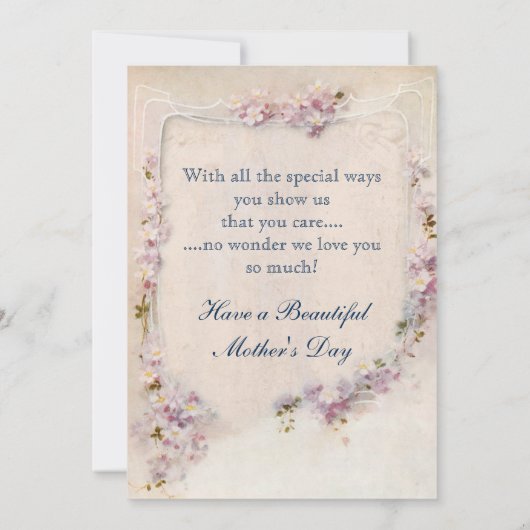 nieuwe moeder en kind met aangepaste tekst kaart (Achterkant)