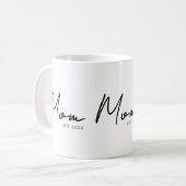 Nieuwe moeder geschenk koffie koffiemok (Voorkant links)
