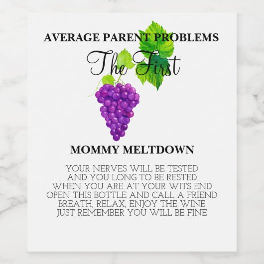 Nieuwe Moeder Gift Wijn Labels Wijn Etiket (Enkel label)