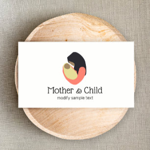 Nieuwe Moeder Holding Baby Logo Visitekaartje