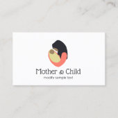Nieuwe Moeder Holding Baby Logo Visitekaartje (Voorkant)