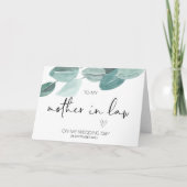 Nieuwe moeder in de wet bruiloft Dank u van de bru Kaart (Voorkant)