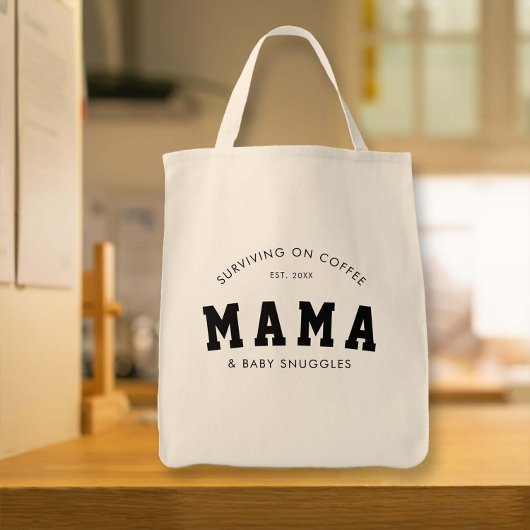 Nieuwe Moeder Koffie Snuggles Mama Grappig Gift Tote Bag