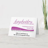 Nieuwe Moeder of Aanstaande moeder Kaart (Achterkant)