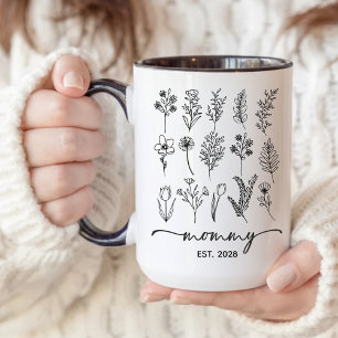 Nieuwe Moeder Op Maat Gemaakte Bloem Coffee Mug Bl Koffiemok