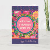 Nieuwe Moeder Quote Floral  Unieke Moederdag Kaart (Voorkant)