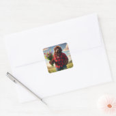 Nieuwe moeder vierkante sticker (Envelop)