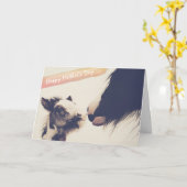 Nieuwe Moederdag met mam Cute Foal en Mare Horse Kaart (Gele Bloem)