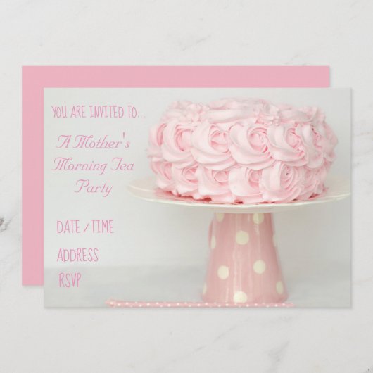Nieuwe Moedergroep Morning-theesparty Kaart (Voorkant / Achterkant)