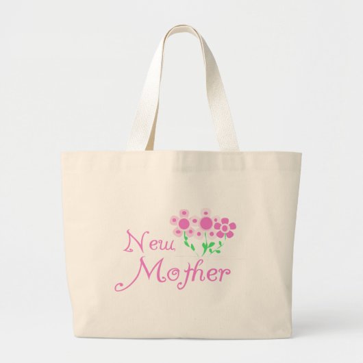 Nieuwe moederroze bloemen T-shirts en cadeautjes Grote Tote Bag (Voorkant)