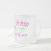 Nieuwe moederroze bloemen T-shirts en cadeautjes Matglas Koffiemok (Voorkant rechts)