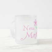 Nieuwe moederroze bloemen T-shirts en cadeautjes Matglas Koffiemok (Voorkant links)