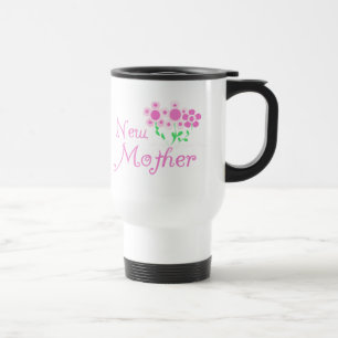 Nieuwe moederroze bloemen T-shirts en cadeautjes Reisbeker