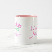 Nieuwe moederroze bloemen T-shirts en cadeautjes Tweekleurige Koffiemok (Center)