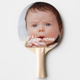 Nieuwe moeders aangepaste babyfoto tafeltennisbatje
