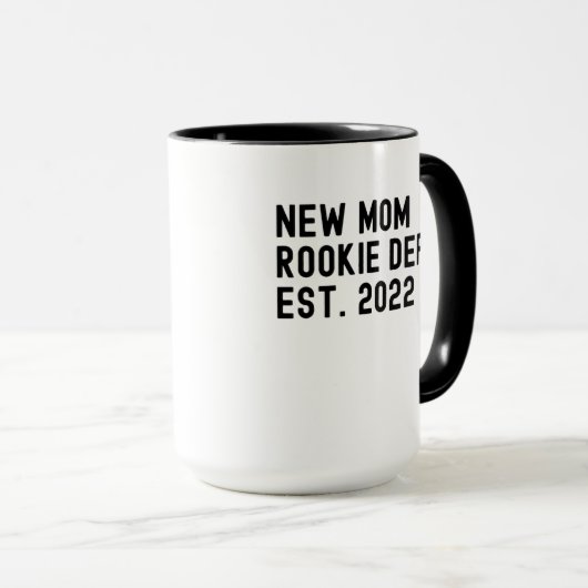 Nieuwe moeders groentje dept est 2022 first moeder mok (Voorkant rechts)