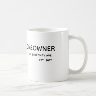 nieuwe mok van de eigenaar van de woning