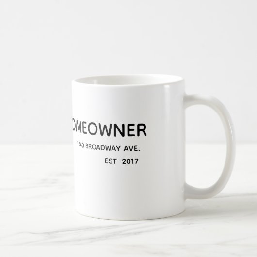 nieuwe mok van de eigenaar van de woning (Rechts)