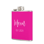 Nieuwe Mom Hot Pink Elegant Stijlvolle Moederdag Heupfles (Links)