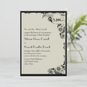 Nieuwe Monogram Weddenschap Kaart (Staand voorkant)