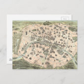 Nieuwe Monumental Map Parijs Briefkaart (Voorkant / Achterkant)