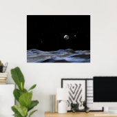 Nieuwe Moons rond Pluto Poster (Thuiskantoor)