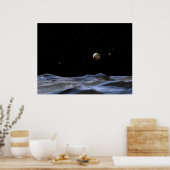 Nieuwe Moons rond Pluto Poster (Keuken)