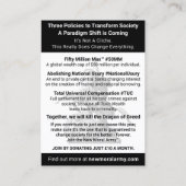 Nieuwe Moral Army™ Informatie Kaarten (100) Visitekaartje (Achterkant)