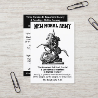 Nieuwe Moral Army™ Informatie Kaarten (100) Visitekaartje