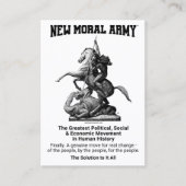 Nieuwe Moral Army™ Informatie Kaarten (100) Visitekaartje (Voorkant)