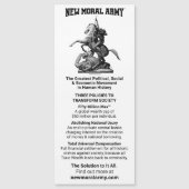Nieuwe Moral Army™ Magnetische Informatie Kaart 4" (Voorkant)