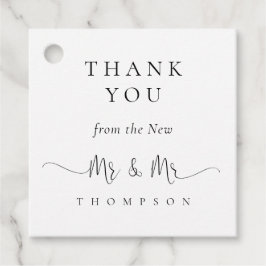 Nieuwe Mr Elegant Script Gay Wedding Dank u Bedankjes Labels