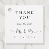Nieuwe Mr Elegant Script Gay Wedding Dank u Bedankjes Labels (Voorkant)