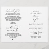 Nieuwe Mr en Mrs., Foldable Wedding Programs (Voorkant)