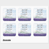 Nieuwe Mr & Mrs Mountain Lavendel bruiloft gunst Vierkante Sticker (Vel)